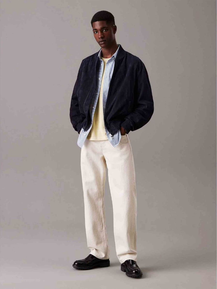 Calvin Klein - Cazadora Bomber De Ante De Hombre