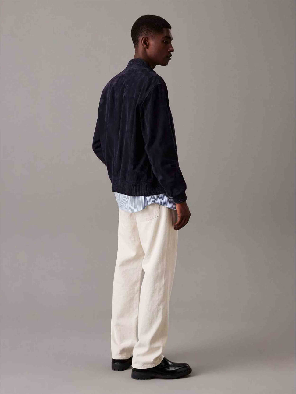 Calvin Klein - Cazadora Bomber De Ante De Hombre