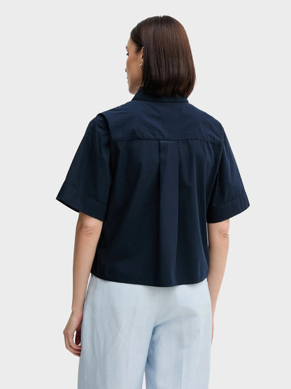 Tommy Hilfiger – Camisa Popelina Boxy Fit De Mujer