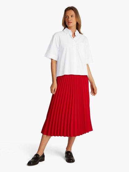 Tommy Hilfiger – Camisa Popelina Boxy Fit De Mujer