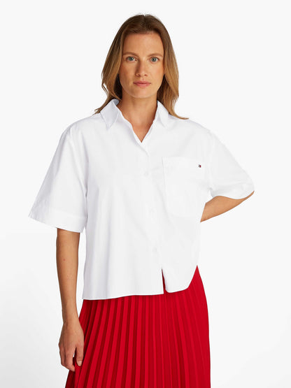Tommy Hilfiger – Camisa Popelina Boxy Fit De Mujer