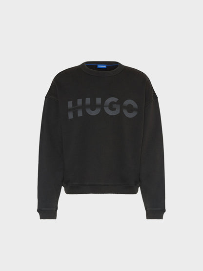 HUGO - Sudadera Oversized De Hombre Con Cuello Redondo