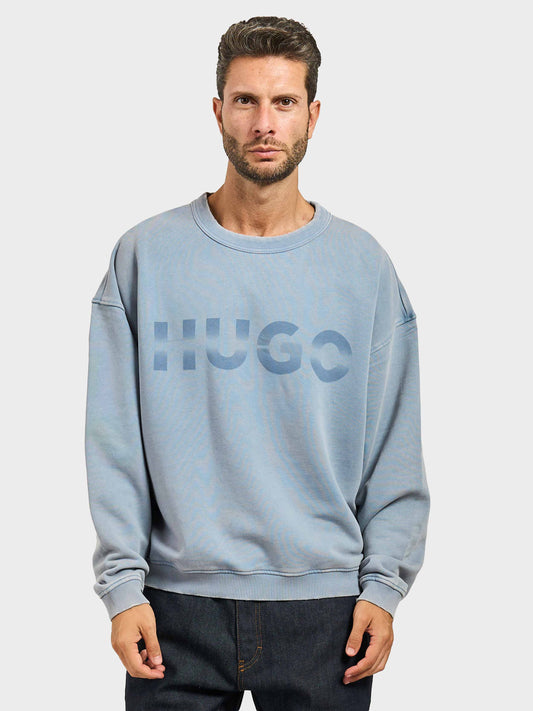 HUGO - Sudadera Oversized De Hombre Con Cuello Redondo