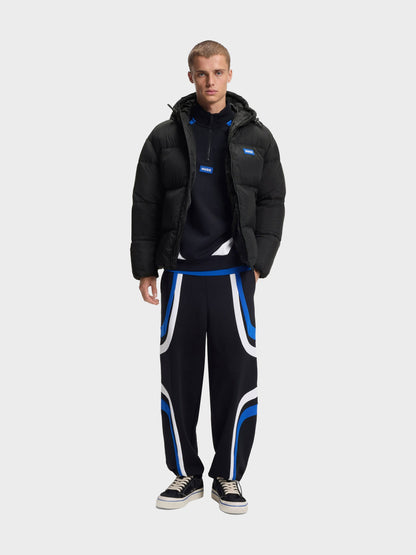 HUGO - Chaqueta Acolchada Repelente Al Agua De Hombre Con Etiqueta De Logo Azul