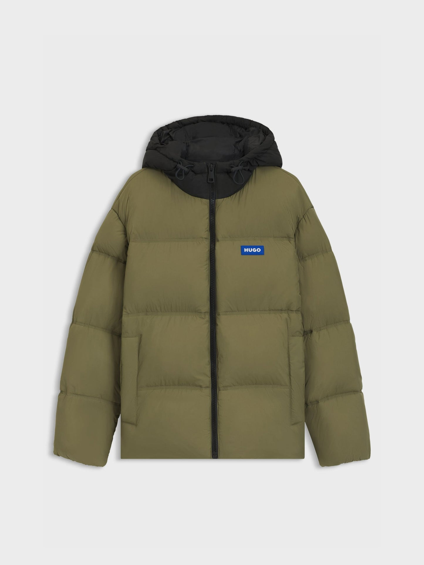 HUGO - Chaqueta Acolchada Repelente Al Agua De Hombre Con Etiqueta De Logo Azul