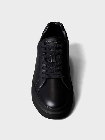 Calvin Klein - Zapatillas De Piel Lisa Con Logo De Hombre